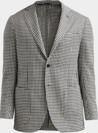 Kiton Men & apos;s Houndstooth Wool-Alpaca-Silk Sport Coat