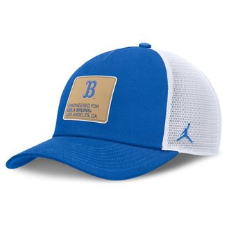 Nike Jordan Mens UCLA On-Field Rise Engineered Jordan Brand College Trucker Adjustable Hat in Blue | JC9708H6UCL-RMZ