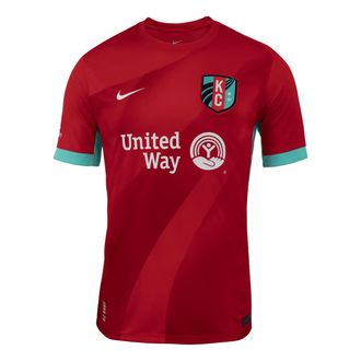 Nike KC Current 2025 Stadium Home Nike Mens Dri-FIT NWSL Replica Jersey in Red | P35556KCSL-RED