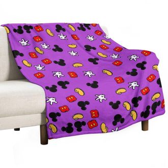 OEM Manta De Mickey Mouse, 127 X 152 Cm, Manta De Franela Ultrasuave. S&uacute;per Mullida, C&aacute;lida Y Ligera, Ideal Para Todas Las Estaciones, Perfecta Para El Ho