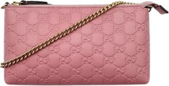 Gucci Pre-owned Vintage Clutch - Dames - Vintage Clutch - Roze - ONE Size - Leer - Vintage