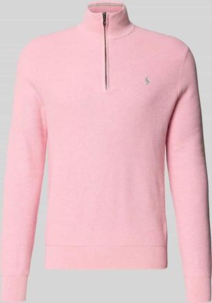 Polo Ralph Lauren Regular Fit Troyer aus reiner Baumwolle in Hellrosa, Gr&ouml;&szlig;e XXL