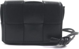 Bottega Veneta Black Leather Shoulder Bag (Pre-Owned)