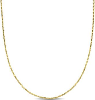 Amour 1.2mm Diamond-cut Cable Chain Necklace In 14K Yellow Gold - 18 In