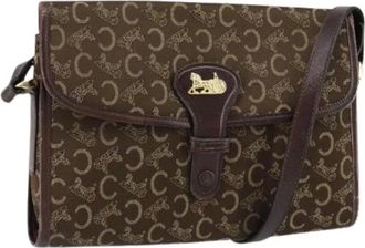 Celine Pre-owned Cross Body Bags, female, Brown, Size: ONE SIZE Pre-owned Canvas Cross Body Bag