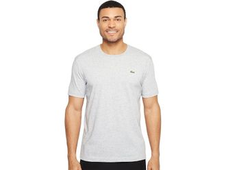 Lacoste Sport Short Sleeve Technical Jersey T-Shirts Shirt Mens T Shirt Silver Chine : 7 (2XL), Cotton/Polyester