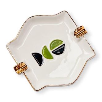 Tag Knoll Ashtray Catchall Dish Decorative Box White Multi Earthenware 5.45x5.25x0.5 in at Nordstrom