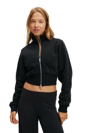 Cotton On Womens Active Plush Fitted Zip Through in Black at Nordstrom, Size Xx-Small