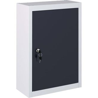 vidaXL Armadio a Parete Stile Industriale in Metallo Grigio Nero - Vidaxl