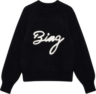 Anine Bing logo-embroidered sweater - Black