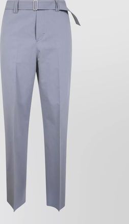 Lardini silk cotton belted tailored trousers