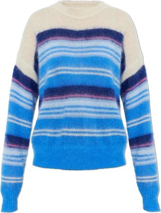 Isabel Marant Drussell Sweater - Dames - Ronde hals truien - Blauw - L - Wol - Truien & Vesten