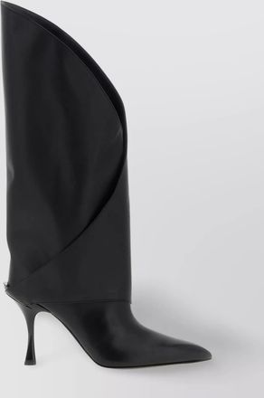Balmain leather twist ankle boots