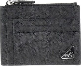 Prada Saffiano leather cardholder pouch Man One Size