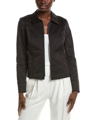 Lafayette 148 New York Collared Zip Pocket Jacket
