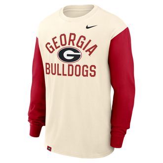 Nike Georgia Primetime Mantra Max90 Nike Mens College Long-Sleeve T-Shirt in Brown | 01CW0C3CNGB-JSE
