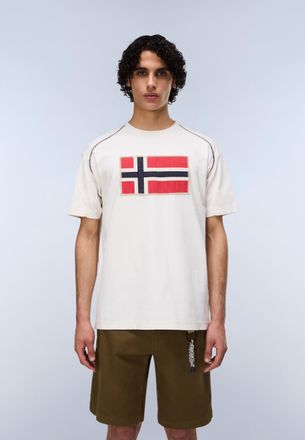 Napapijri T-Shirt NAPAPIJRI, Herren, Gr. XXL, wei&szlig; whisper, Obermaterial: 100% Baumwolle, normal, Rundhals, Shirts T-Shirt