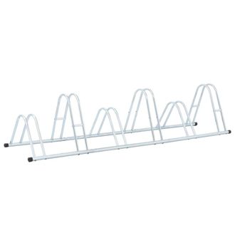 vidaXL Soporte Para 6 Bicicletas Suelo Independiente Acero Galvanizado Vidaxl