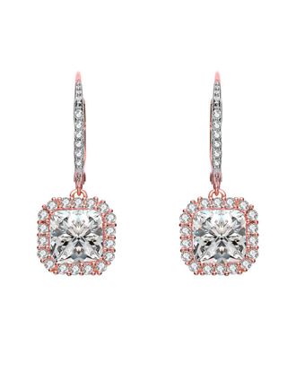 Genevive 14K Rose Gold Vermeil Cz Earrings