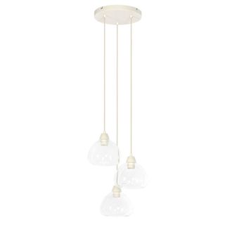 Light & Living L&aacute;mpara Colgante - Bisho - Beige - Vidrio - Gran - Light&living