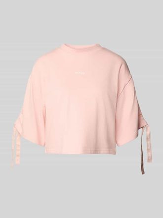 HUGO BOSS Boxy Fit Pyjama-Oberteil mit Baumwoll-Anteil in Rosa, Gr&ouml;&szlig;e XL