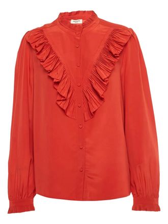 Zadig&Voltaire Taccora ruffled silk shirt - Red