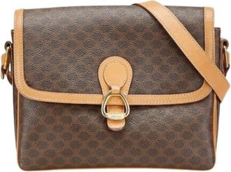 Celine Pre-owned Cross Body Bags, female, Brown, Size: ONE SIZE Pre-owned Vintage Leather Cross Body Bag