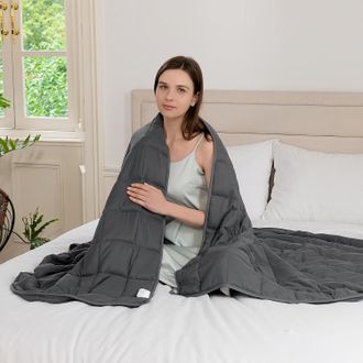OEM Manta Antiestr&eacute;s Con Peso, Manta Sensorial Relajante Y Calmante Para El Bienestar De Los Adultos (gris, 1,4 Kg, 91 X 122 Cm)