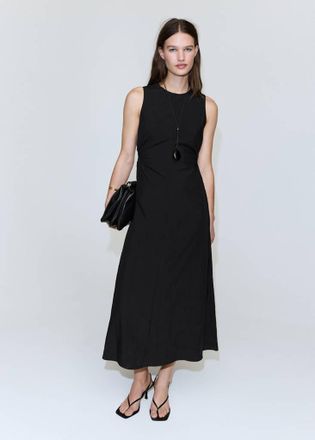 Mango Vestito cut-out fiocchi nero - Donna - XXS - MANGO