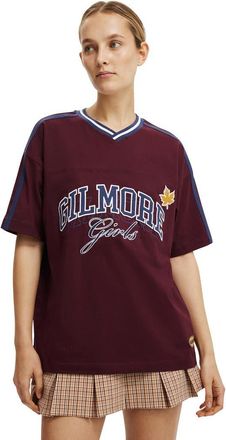 Cotton On Womens Lcn V Neck Retro Graphic Boxy Tee in Gilmore Girls Deep at Nordstrom, Size Xx-Small