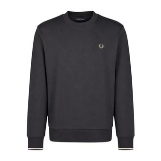 Fred Perry Hoodies & sweatvesten, Heren, Zwart, S, Katoen, Felpa girocollo