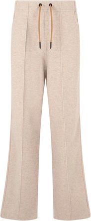 Moncler Pantaloni Jogger Svasati - - Trousers - Donna - Beige - S