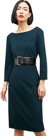 M.M.LaFleur M. M.LaFleur Winston Dress Womens Navy Stretch Belted Waist Long Sleeve DDR1393