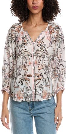 Hale Bob Freyja Long Sleeve Silk Top