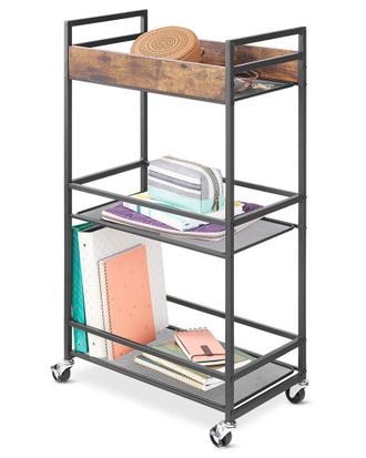 Whitmor Modern Industrial 3-Tier Shelf Cart