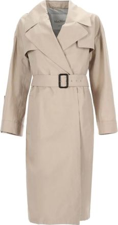 Max Mara Dames, Mantels, Beige, Maat: 2XS Katoen