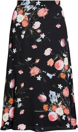 Erdem Midi-jurk met bloemenprint - Zwart
