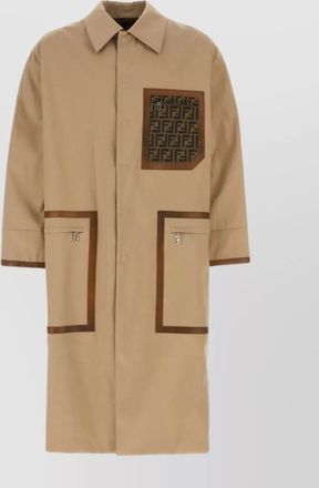 Fendi reversible cotton trench with back slit