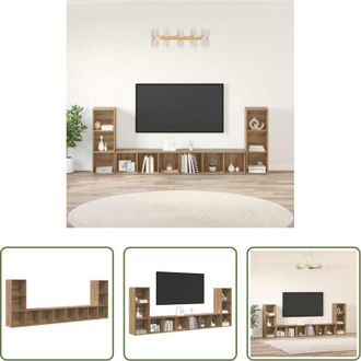 vidaXL Armadi per soggiorno - Set mobile TV 4 pcs Rovere artigianale 37 x 35 x 107 cm
