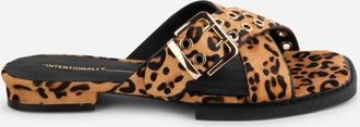 Intentionally blank Womens Clipz Sandal In Leopard