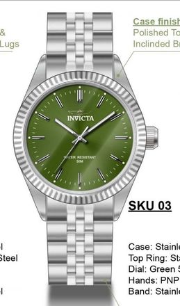 Invicta Specialty Quartz Green Dial Mens Watch 49313