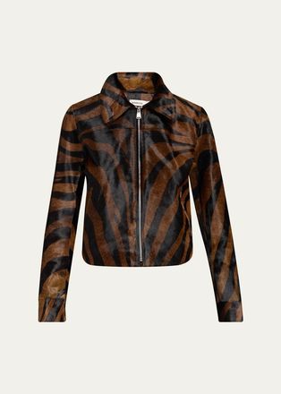 SIMKHAI Daria Zebra Calf Hair Jacket