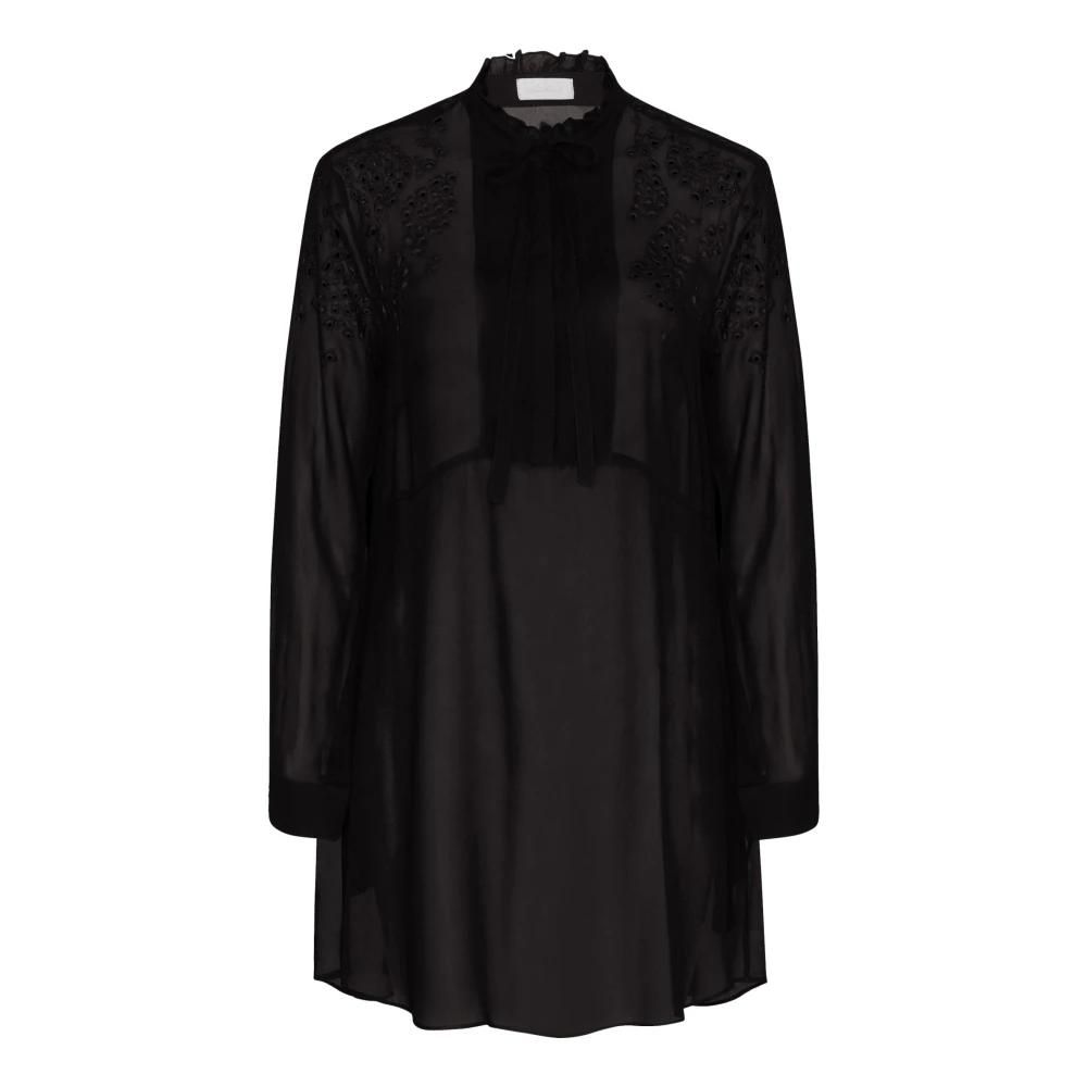 Minetom Chemise Femme T-Shirt à Manches Longues Sweatshirt Long Pull Tunique Chic Mode Chemise Haut Élégant Mini Robe Col Rond/Col En V Longshirt Oversize Top Dès 22,02 € - Sur