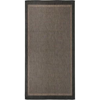 vidaXL Alfombra De Exterior De Tejido Plano Marr&oacute;n Oscuro 100x200 Cm Vidaxl
