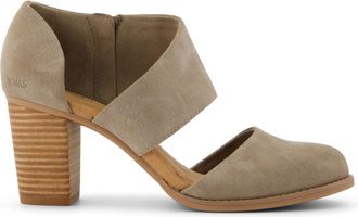 Toms Milan Taupe Suede Closed Toe Heel