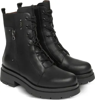 Nero Giardini lace-up zip-detail boots - women - Rubber/Leather/Leather - 36 - Black