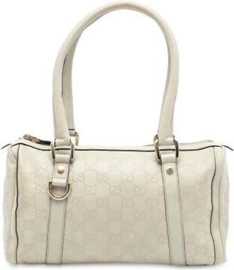 Gucci Pre-owned Handbags, female, White, Size: ONE SIZE Pre-owned Leather Travel Bag
