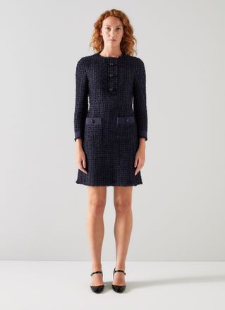 L.k. Bennett Womens Hanna Dresses,Navy/Black - Size 10 UK