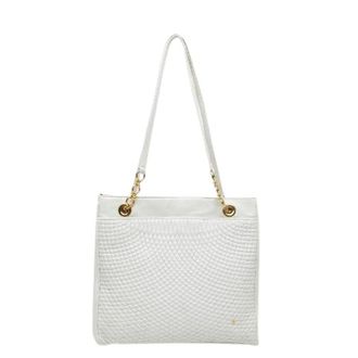 Bally Pre-owned Leren Tote Bag - Dames - Pre-owned - Wit - Maat: ONE Size Zijde