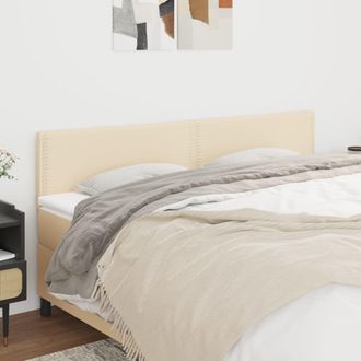 vidaXL Cabeceros 2 Unidades De Tela Color Crema 90x5x78/88 Cm Vidaxl